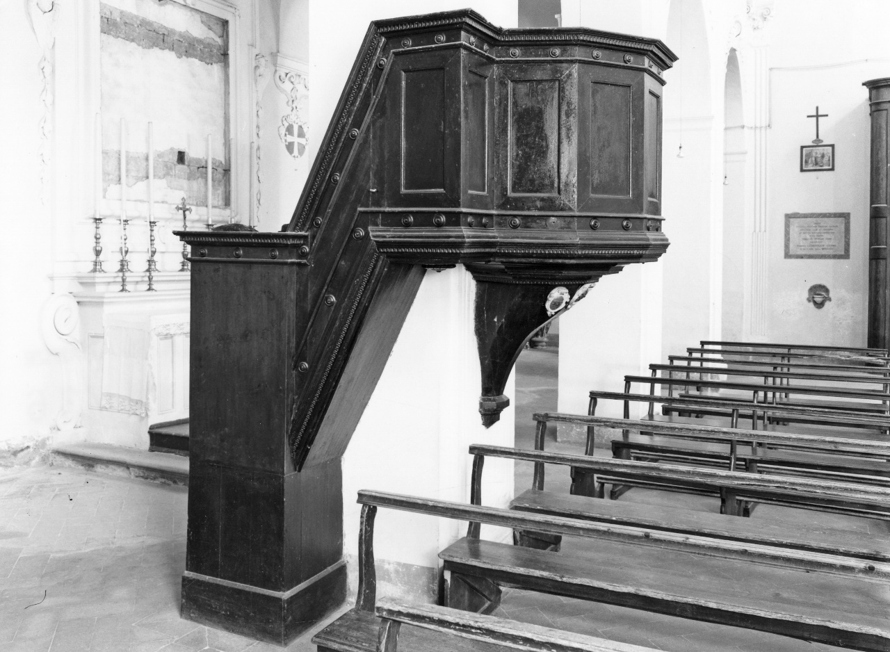 pulpito - bottega toscana (fine/inizio secc. XVI/ XVII)