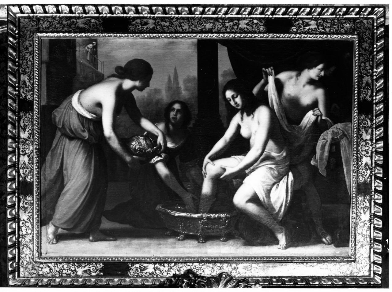 Bethsabea al bagno (dipinto) di Ficherelli Felice detto Riposo (metà sec. XVII)