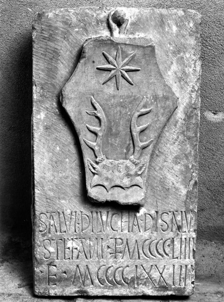 stemma gentilizio della famiglia Salvi (rilievo) - bottega toscana (sec. XV)