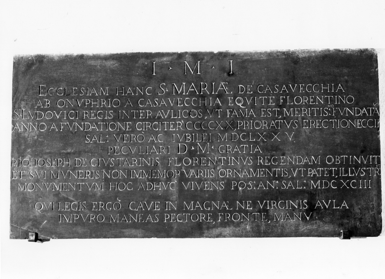 lapide documentaria - bottega toscana (sec. XVII)