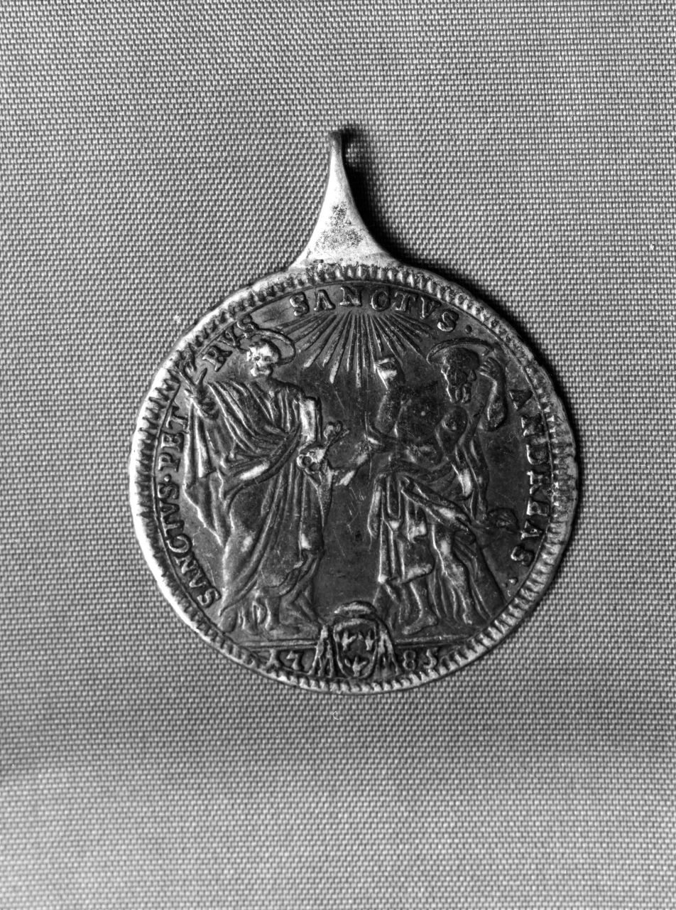 San Pietro e Sant'Andrea (medaglia devozionale) - bottega toscana (sec. XVIII)