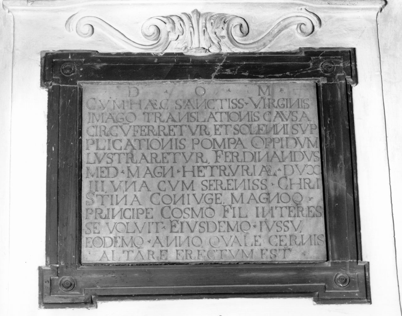 lapide documentaria - produzione toscana (sec. XVII)