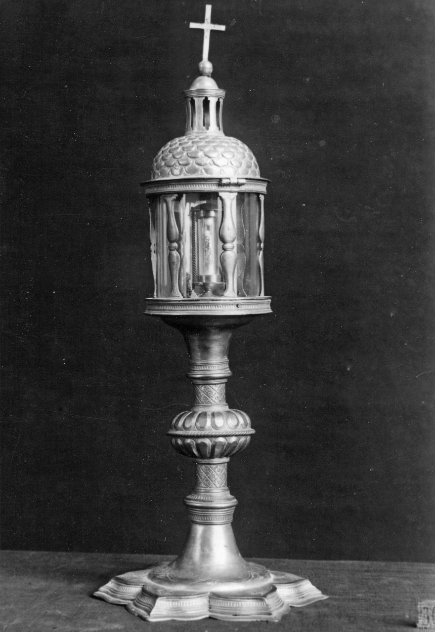 reliquiario architettonico - a tempietto - bottega toscana (fine sec. XV)