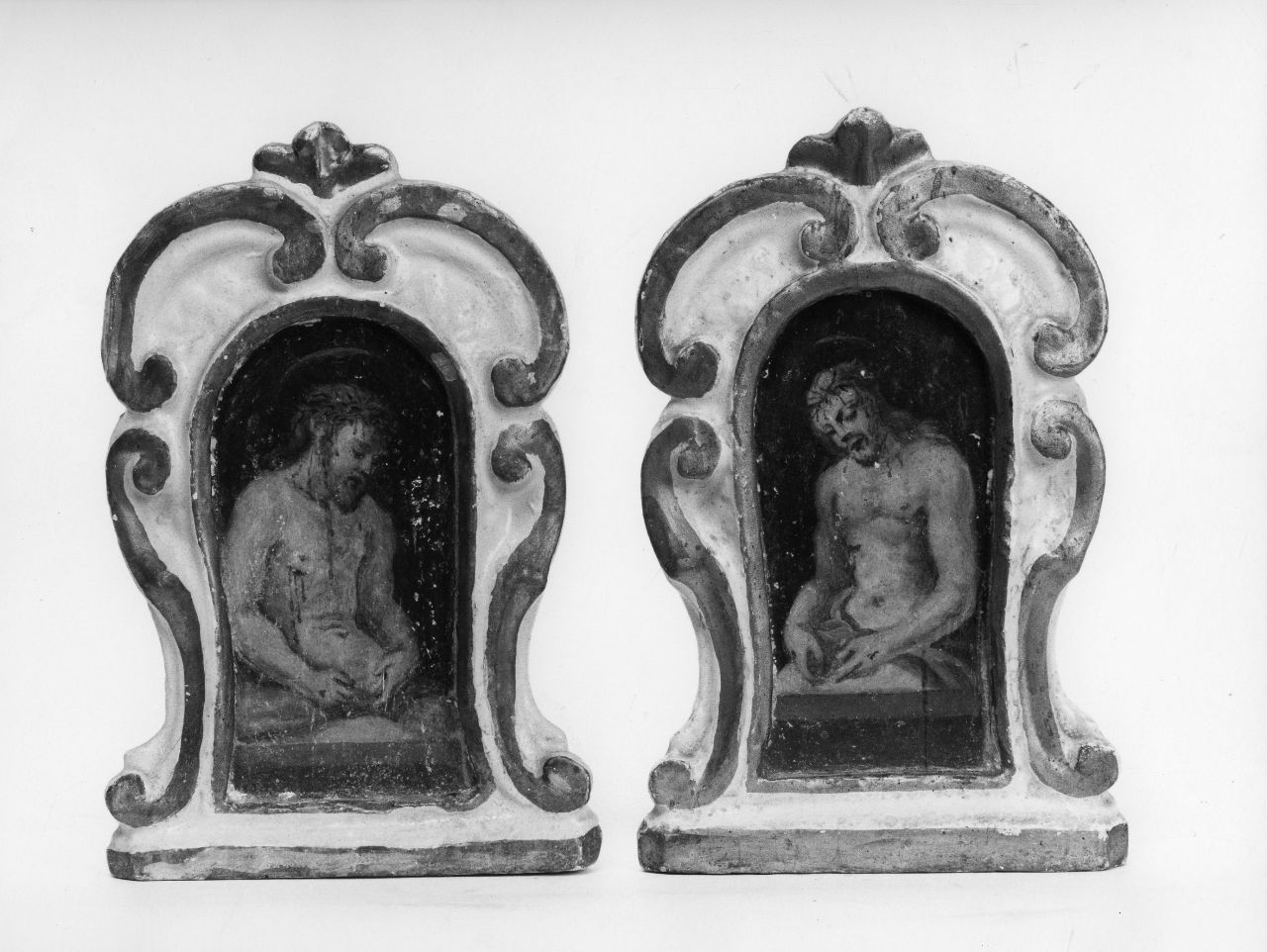 Cristo in pietà (pace - a tavoletta, coppia) - ambito toscano (sec. XVIII)