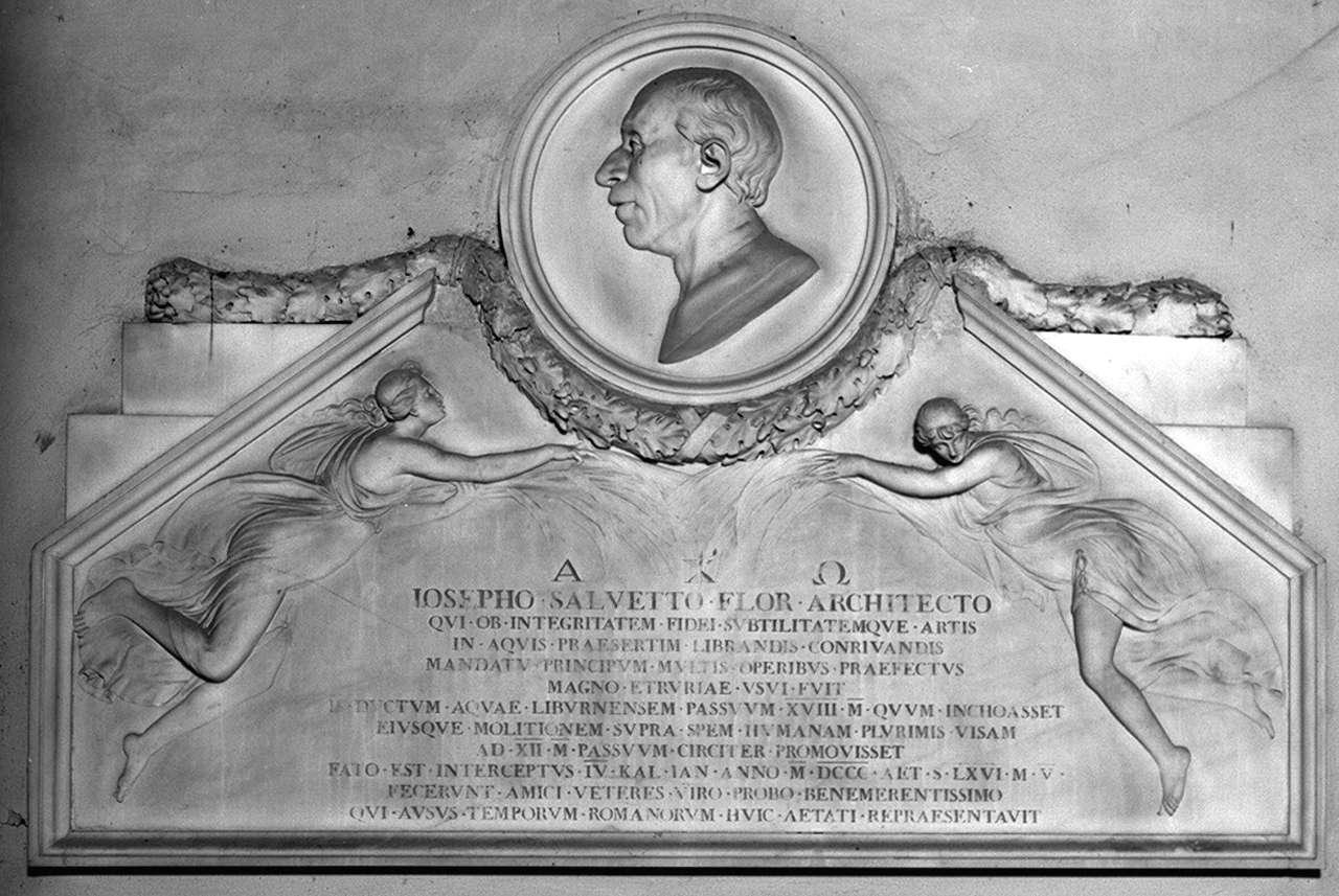 ritratto di Giuseppe Salvetti (lapide tombale) di Ricci Stefano (primo quarto sec. XIX)