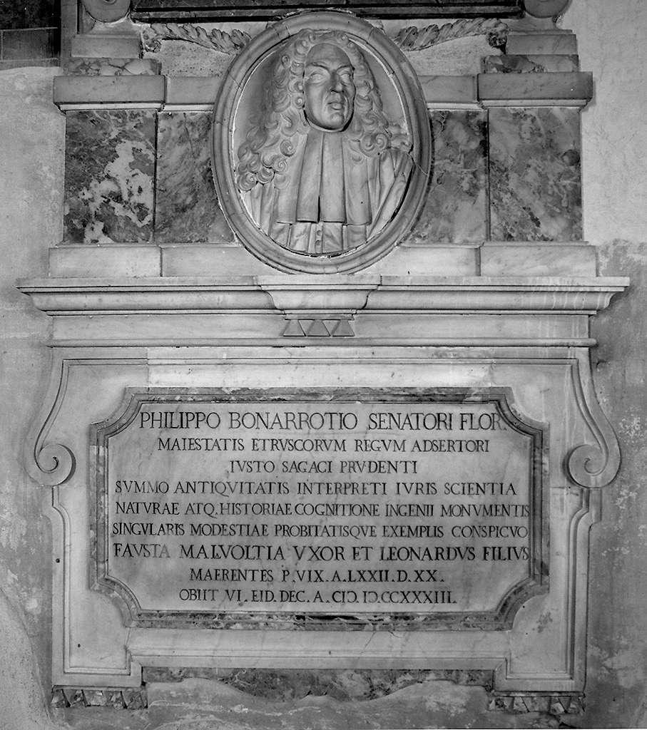 busto ritratto di Filippo Buonarroti (monumento funebre) - ambito toscano (sec. XVIII)