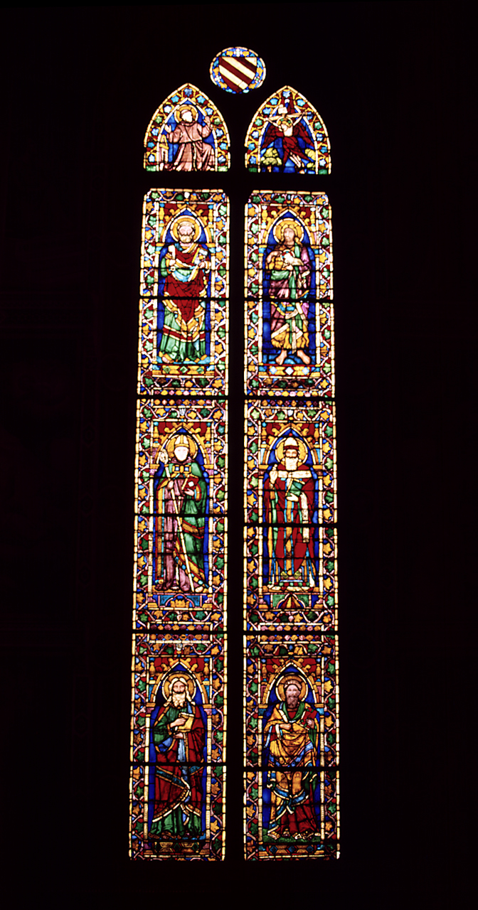 Santi, San Francesco d'Assisi riceve le stimmate (vetrata) di Gaddi Taddeo (sec. XV)
