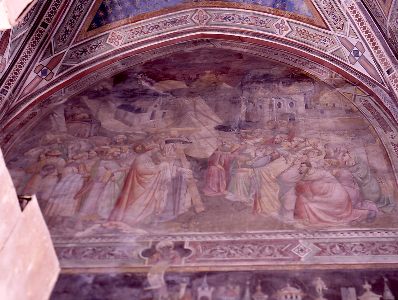 Sant'Elena riporta la vera croce a Gerusalemme (dipinto) di Gaddi Agnolo (e aiuti) (sec. XIV) 