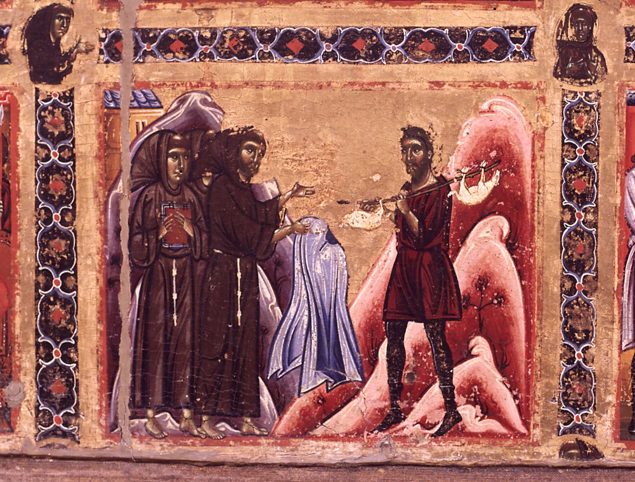 San Francesco d'Assisi riscatta due agnelli col mantello (dipinto) di Maestro del San Francesco Bardi (sec. XIII)