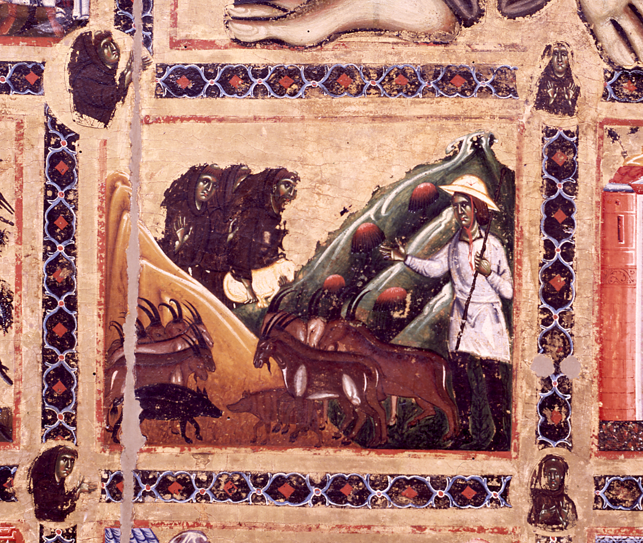 San Francesco d'Assisi compra la pecora che si trovava tra le capre (dipinto) di Maestro del San Francesco Bardi (sec. XIII)