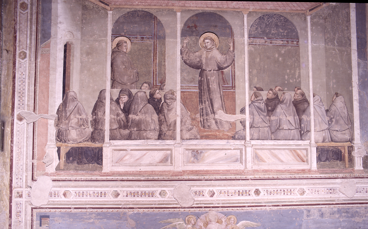 San Francesco d'Assisi appare a Sant'Antonio da Padova durante un sermone (dipinto) di Giotto (sec. XIV)