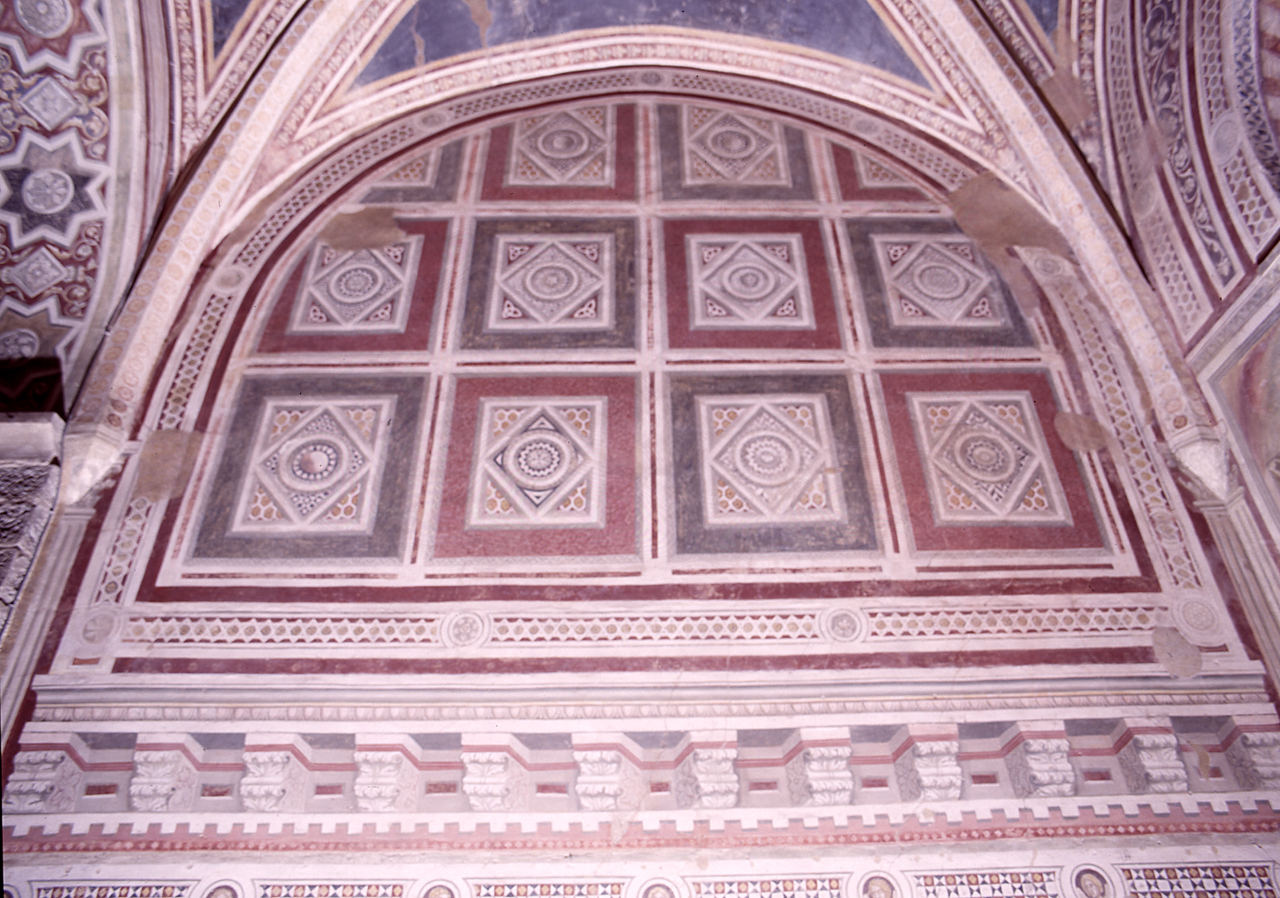 motivi decorativi geometrici (decorazione pittorica) di Maestro della Cappella Velluti (sec. XIV)