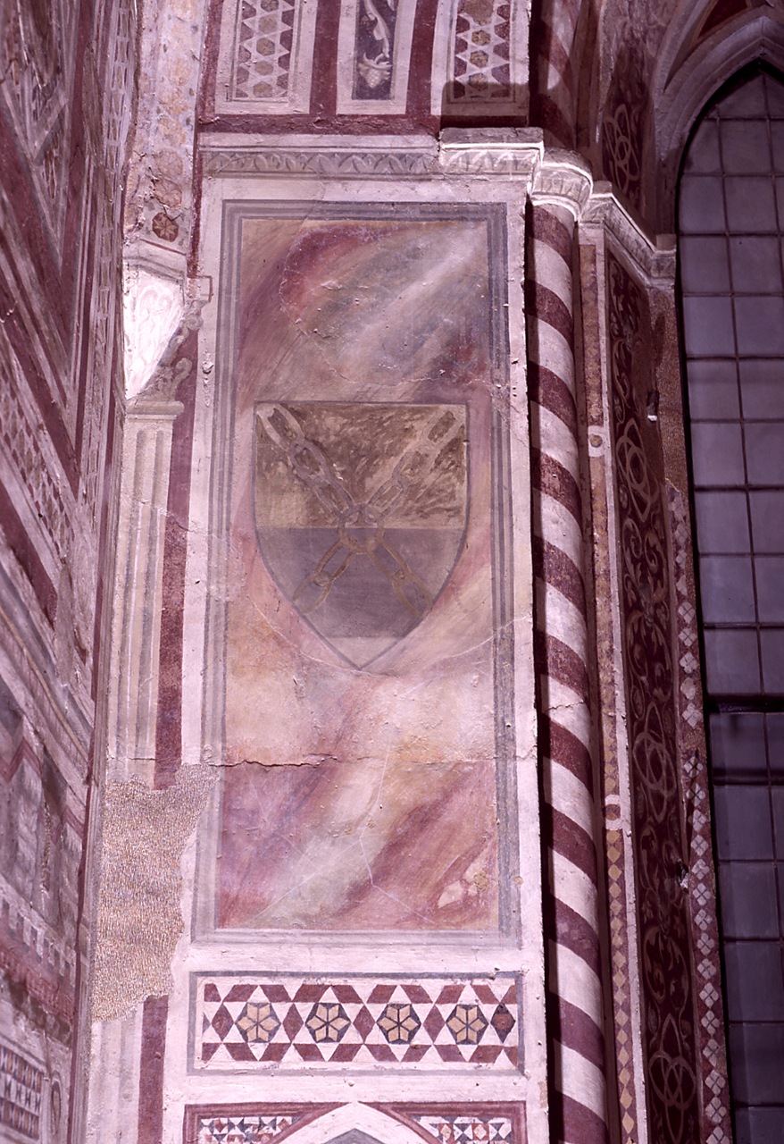 stemma gentilizio della famiglia Zati (dipinto) di Maestro della Cappella Velluti (sec. XIV, sec. XVIII)