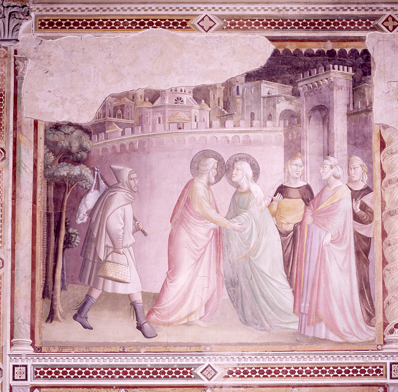 incontro di Sant'Anna e San Gioacchino alla porta aurea (dipinto) di Gaddi Taddeo (secondo quarto sec. XIV)