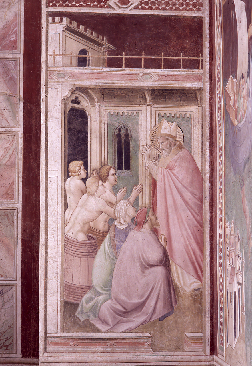 San Nicola di Bari resuscita i tre fanciulli (dipinto) di Pseudo Compagno d'Agnolo (sec. XIV)