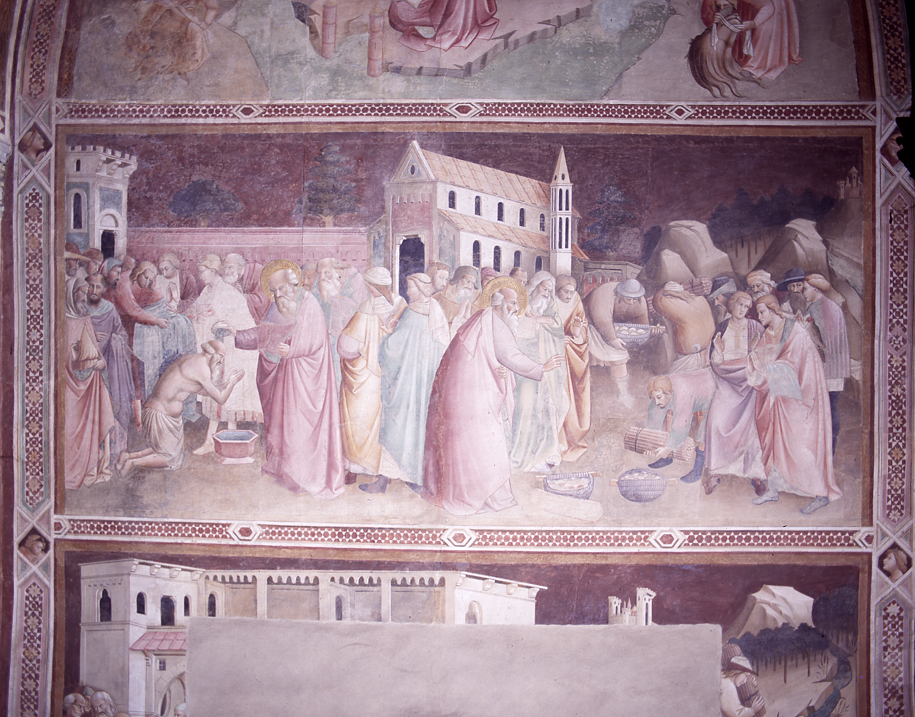 San Giovanni Evangelista battezza il filosofo Cratone, Atteo ed Eugenio (dipinto) di Gaddi Agnolo (sec. XIV)