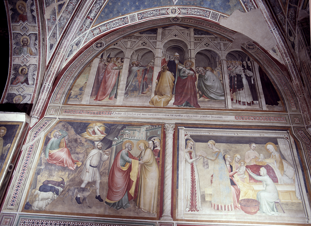 San Gioacchino cacciato dal tempio (dipinto) di Giovanni da Milano (terzo quarto sec. XIV)