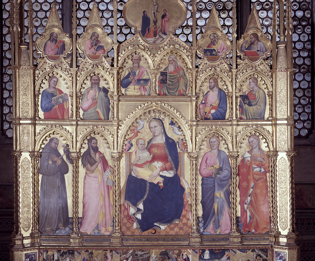 Madonna con Bambino (scomparto di polittico) di Giovanni del Biondo (sec. XIV)