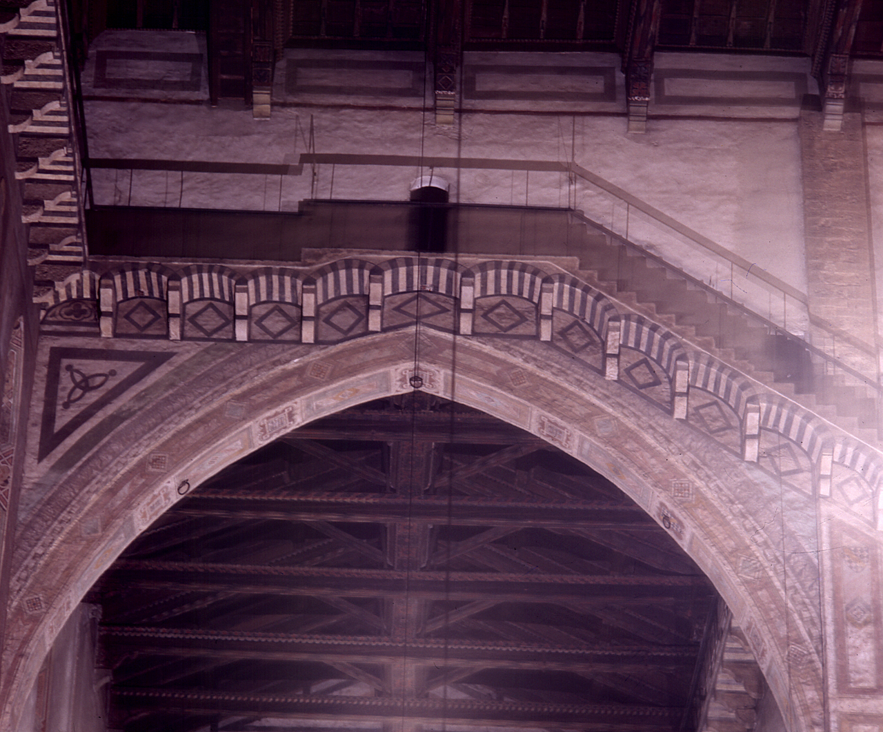 motivo decorativo geometrico (decorazione pittorica) - ambito fiorentino (prima metà sec. XIV)