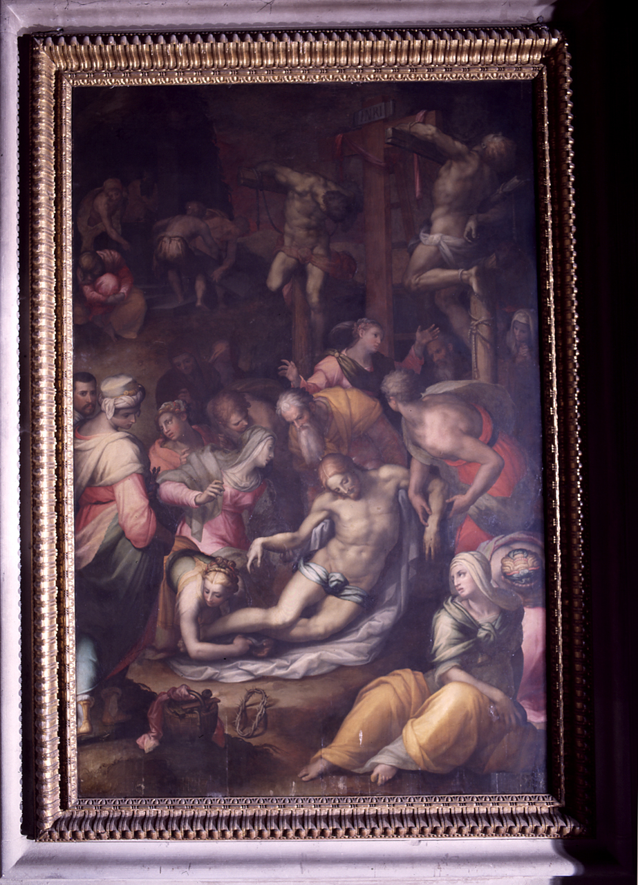 deposizione di Cristo dalla croce (dipinto) di Naldini Giovanni Battista (sec. XVI)