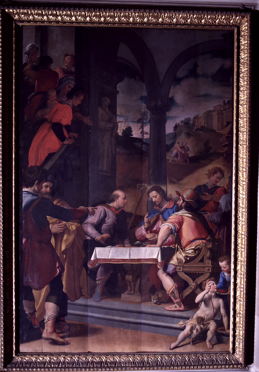 cena in Emmaus (dipinto) di Santi di Tito (sec. XVI)