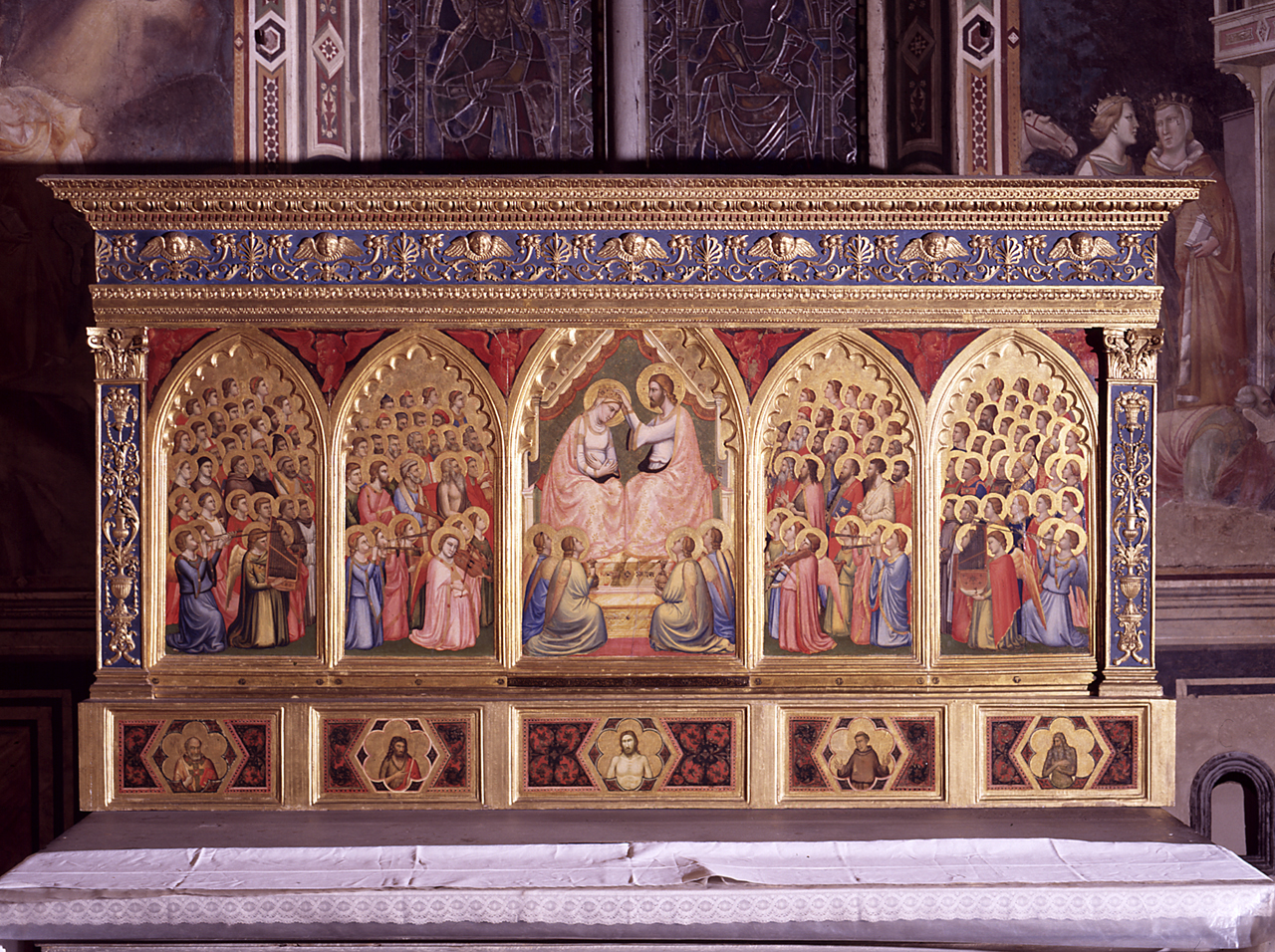 cornice a impostazione architettonica di dipinto - manifattura toscana (sec. XV)
