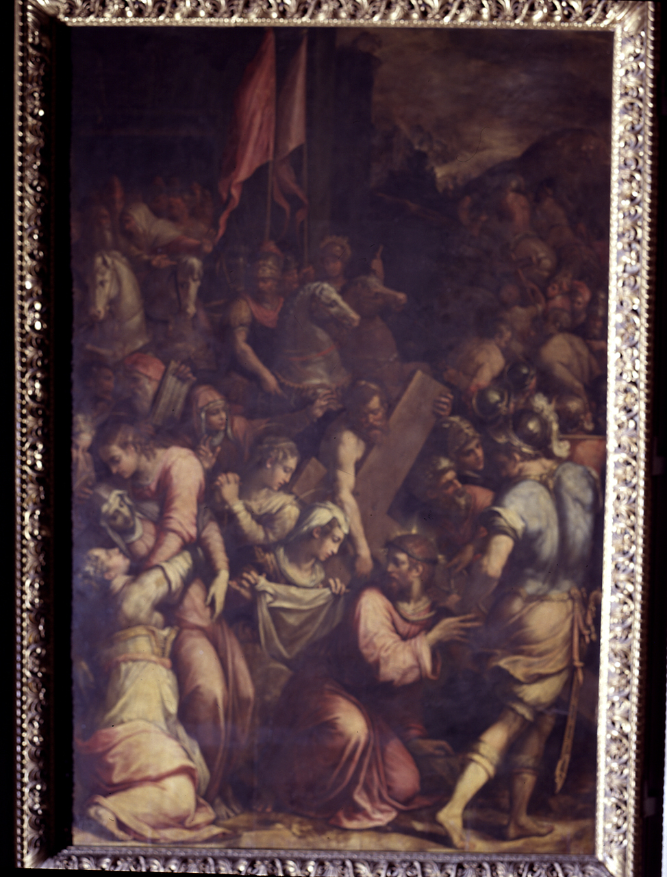 Cristo incontra la Veronica (dipinto) di Vasari Giorgio (sec. XVI)
