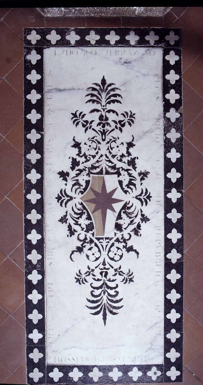 stemma gentilizio della famiglia da Verrazzano (lastra tombale) - bottega fiorentina (sec. XV)