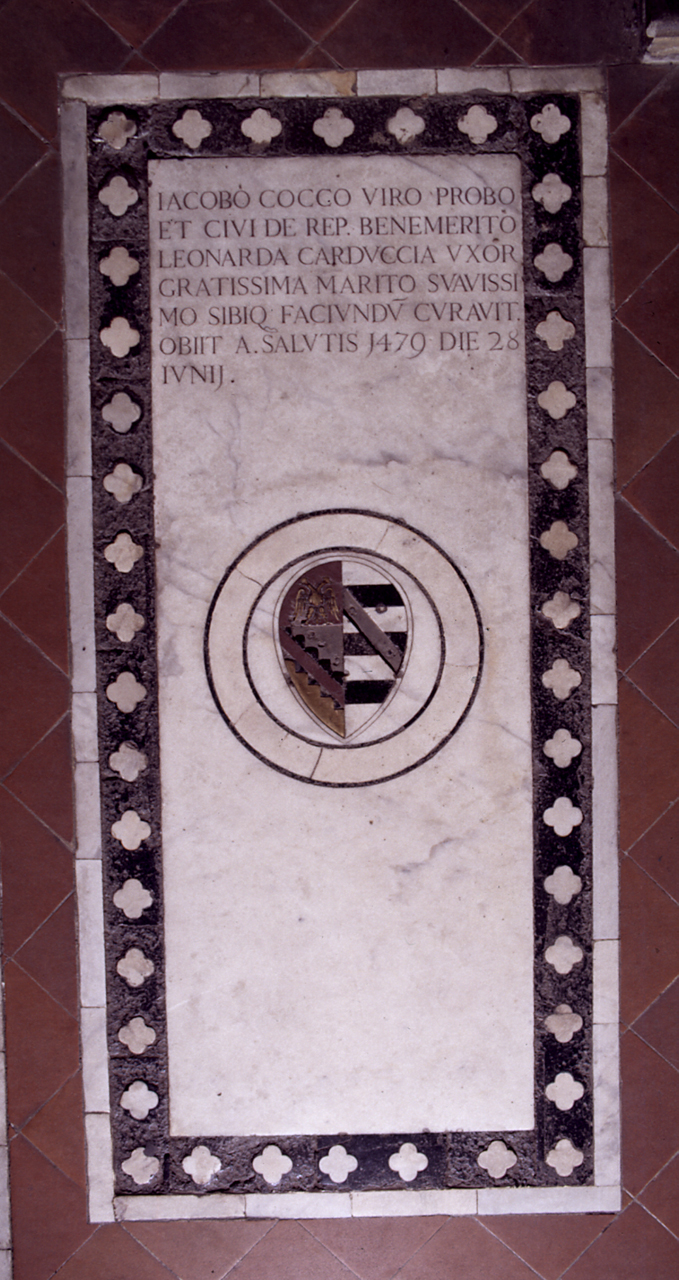 stemma gentilizio di Leonarda Carducci Cocco (lastra tombale) - bottega fiorentina (sec. XV)
