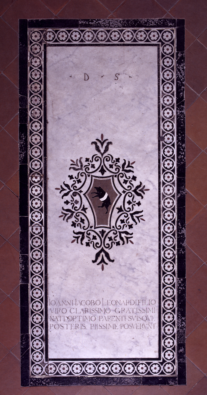 stemma gentilizio della famiglia Iacopi (lastra tombale) - bottega fiorentina (seconda metà sec. XV)