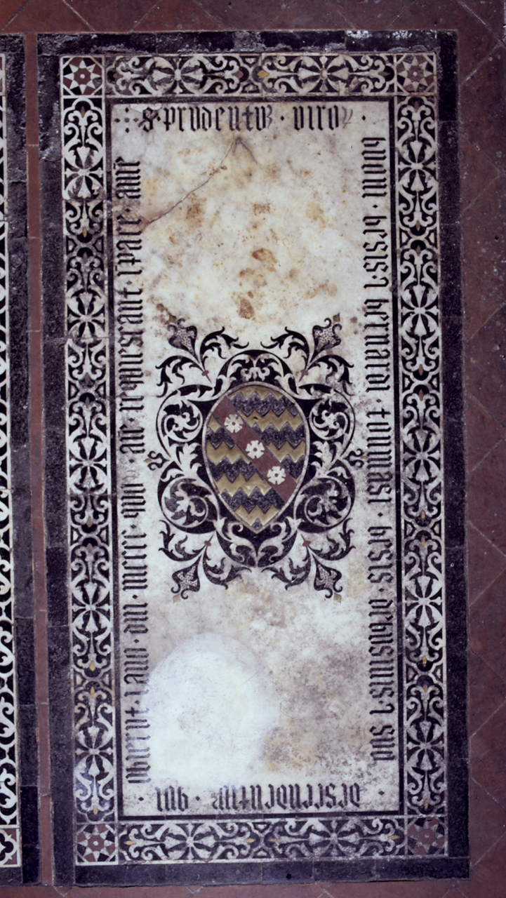 stemma gentilizio della famiglia Busini (lastra tombale) - bottega fiorentina (sec. XV)