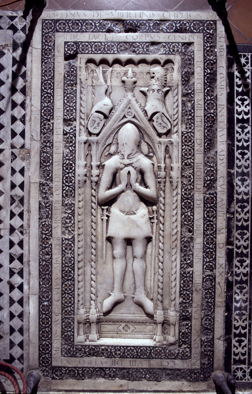 ritratto di Biordo Ubertini (lastra tombale) - bottega fiorentina (secc. XIV/ XV) 