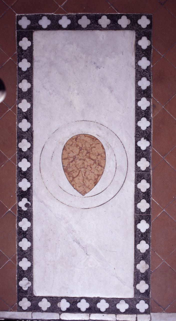 stemma gentilizio della famiglia Leoni (lastra tombale) - bottega fiorentina (sec. XV)