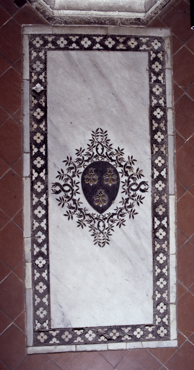 stemma gentilizio della famiglia Barberini (lastra tombale) - bottega fiorentina (terzo quarto sec. XV)