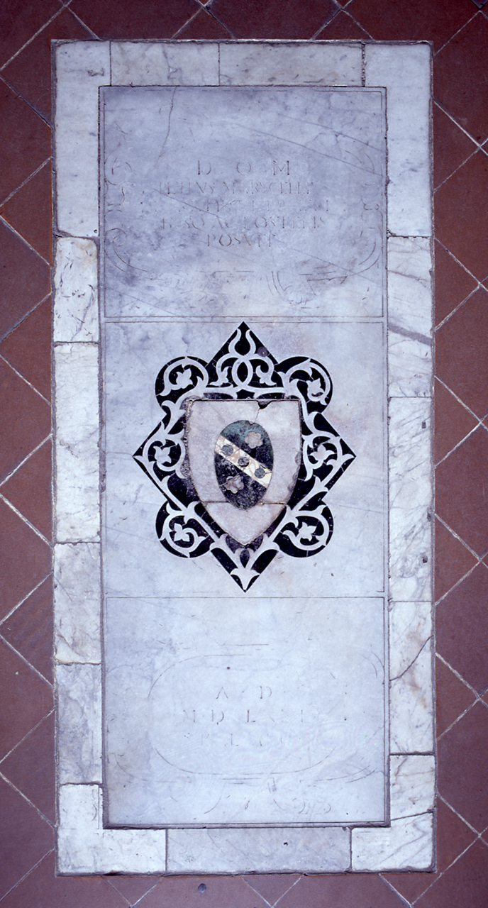 stemma gentilizio della famiglia Marucelli (lastra tombale) - bottega fiorentina (primo quarto sec. XV)