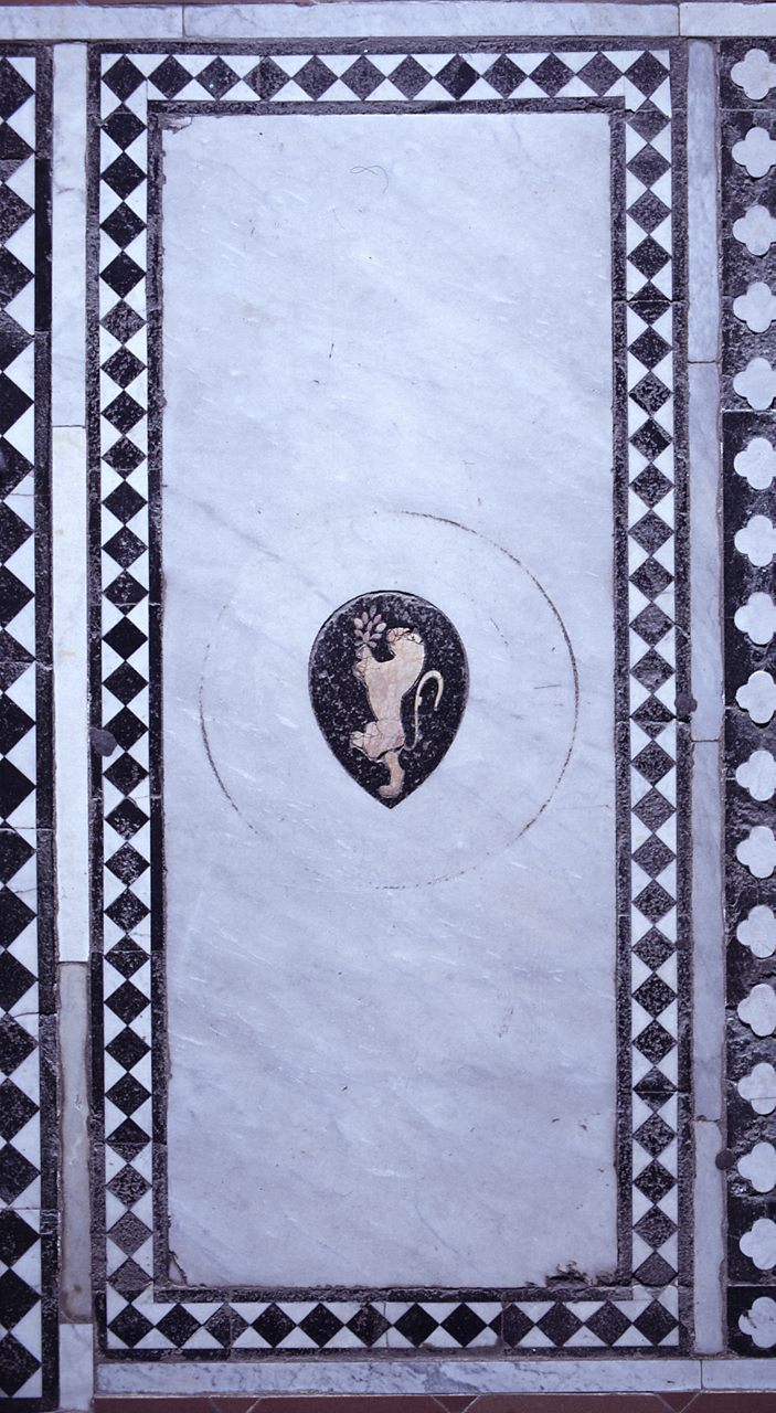 stemma gentilizio della famiglia Lottini (lastra tombale) - bottega fiorentina (prima metà sec. XV)