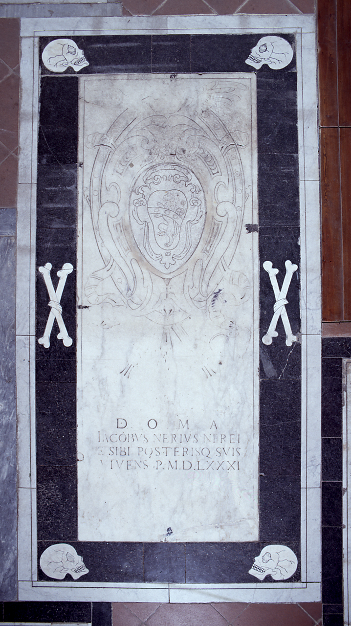 stemma gentilizio della famiglia Neri (lastra tombale) - bottega fiorentina (sec. XVI)