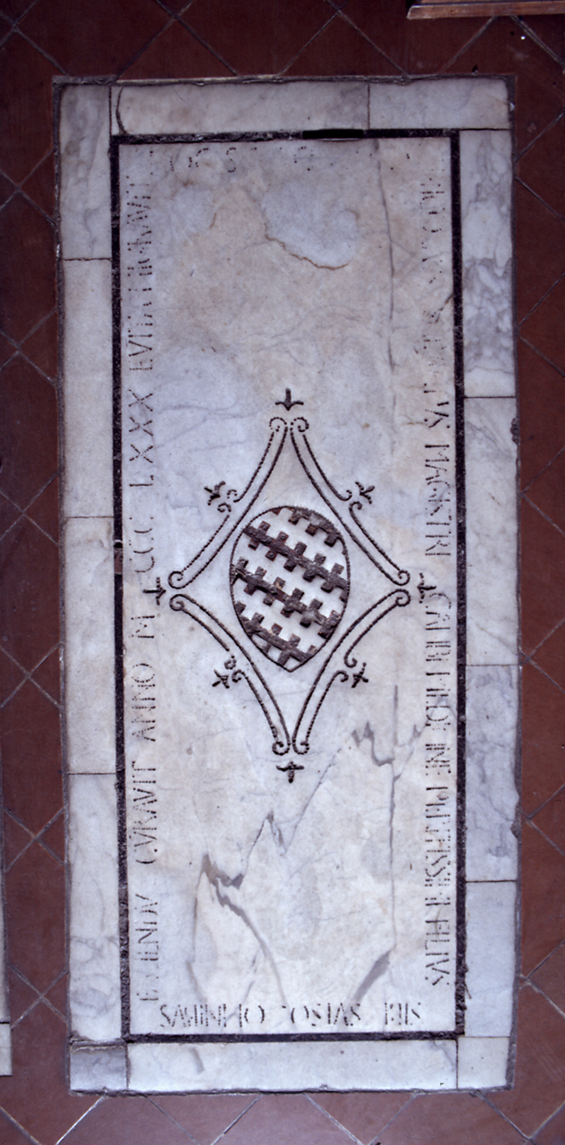 stemma gentilizio della famiglia Salviati (lastra tombale) - bottega fiorentina (sec. XV)