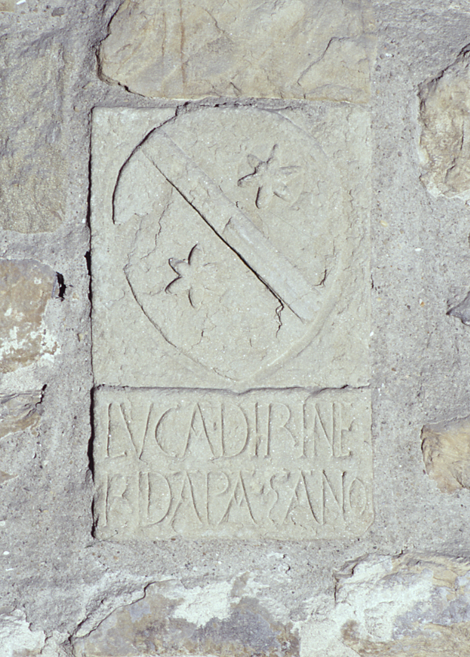 stemma gentilizio della famiglia da Panzano (lapide tombale) - bottega fiorentina (seconda metà sec. XV)