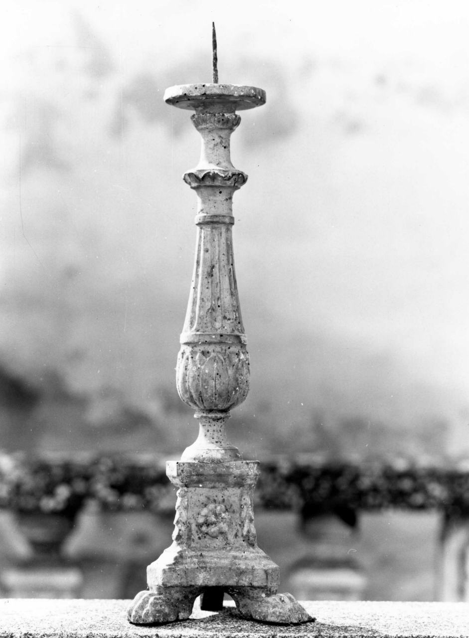 candeliere d'altare, serie - bottega toscana (fine sec. XVIII)