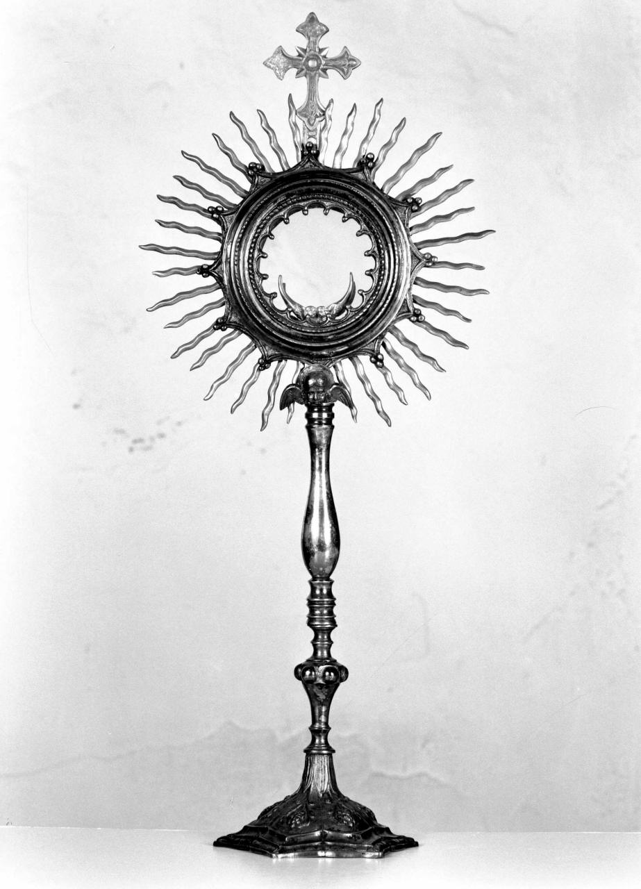 ostensorio - a raggiera - manifattura toscana (secc. XIX/ XX)