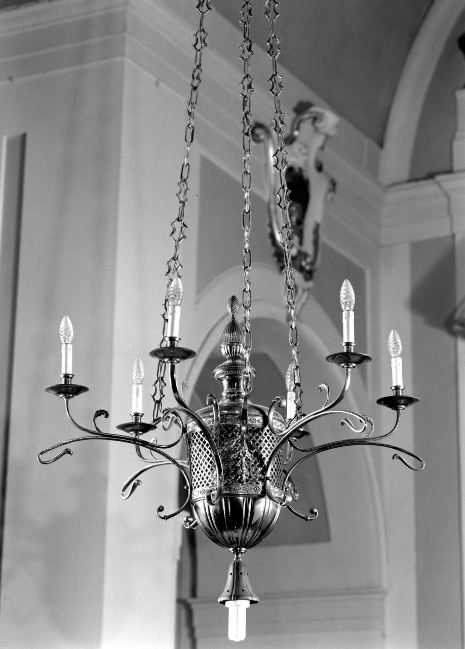 lampadario - a bracci, serie - bottega toscana (sec. XVIII)