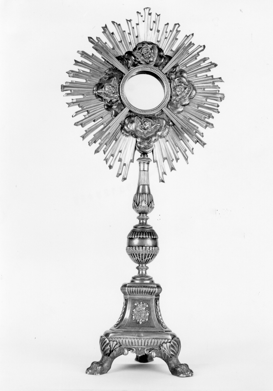 ostensorio - a raggiera - bottega fiorentina (inizio sec. XIX)