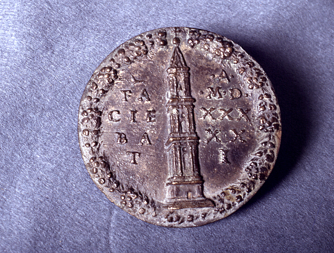 campanile della chiesa di S. Croce (medaglia) di Francesco da Sangallo detto Margotta (sec. XVI)