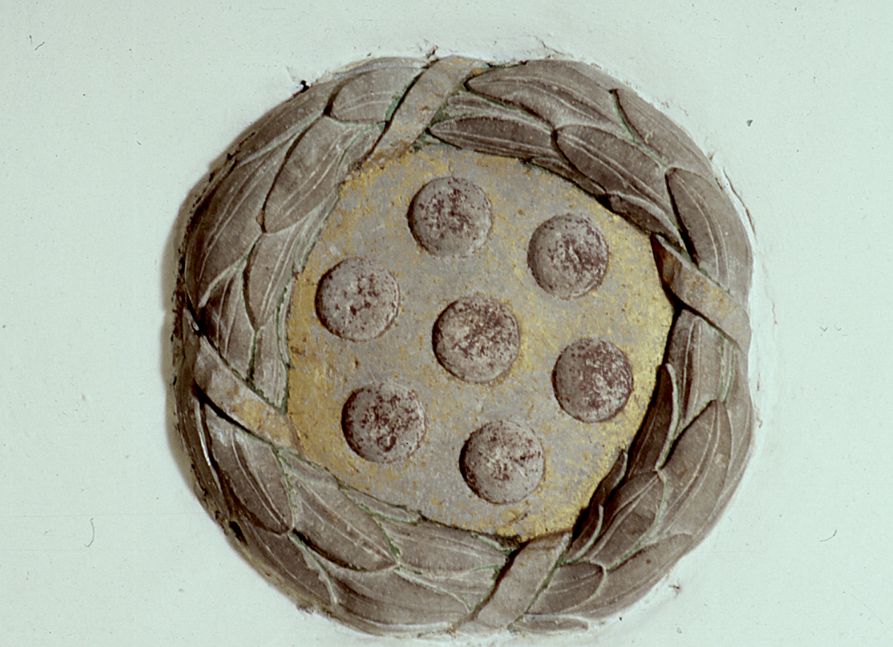 stemma gentilizio della famiglia Medici (chiave di volta) di Michelozzi Michelozzo (cerchia) (sec. XV)