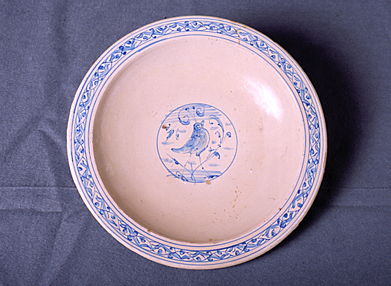 motivo decorativo (piatto) - manifattura toscana (secc. XV/ XVI)