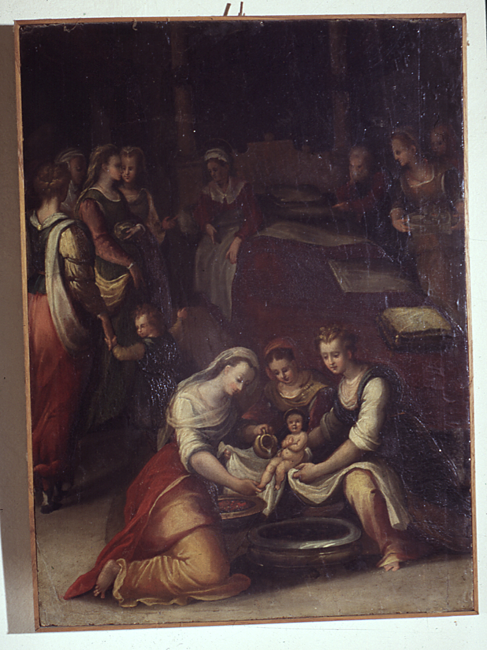 nascita di Maria Vergine (dipinto) di Fei Alessandro detto Alessandro del Barbiere (sec. XVI)