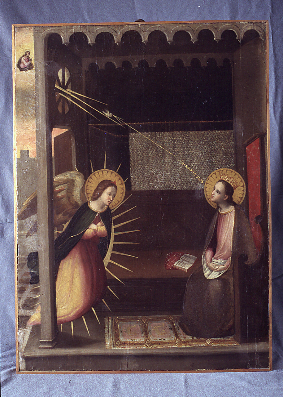 Annunciazione (dipinto) di Fei Alessandro detto Alessandro del Barbiere (sec. XVI)