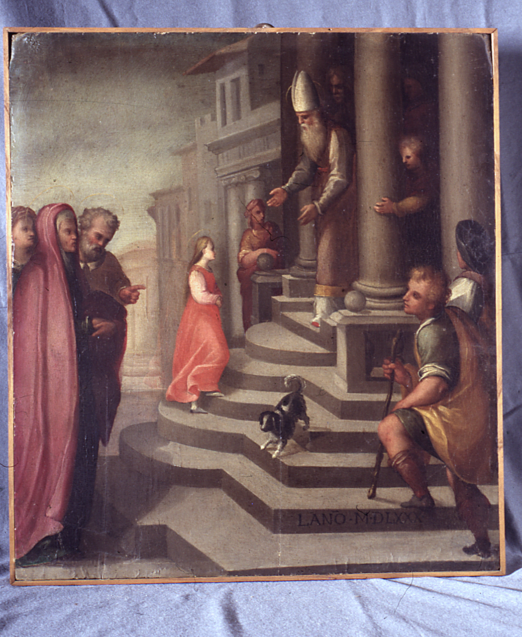 presentazione di Maria Vergine al tempio (dipinto) di Fei Alessandro detto Alessandro del Barbiere (sec. XVI)
