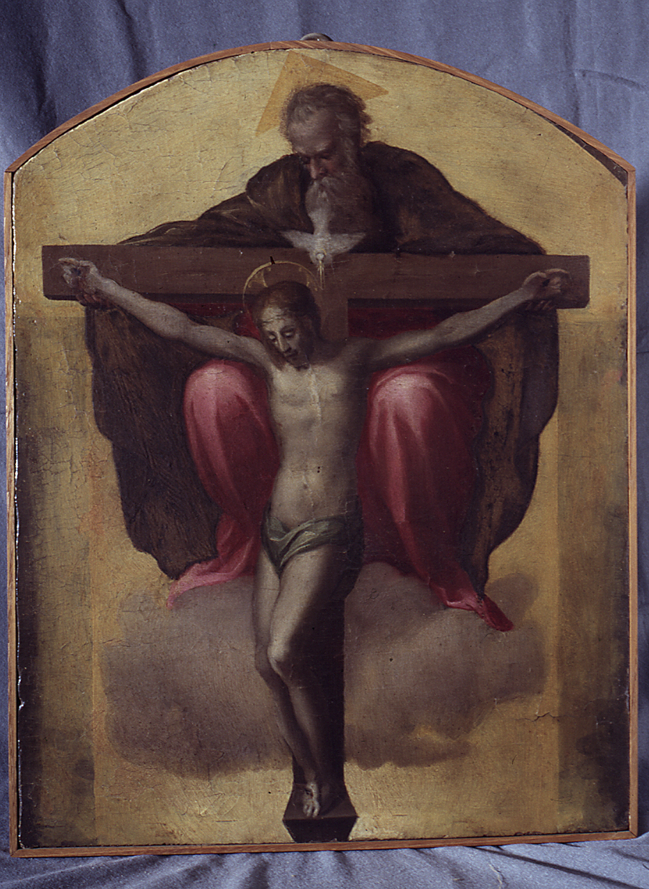 Trinità (dipinto) di Fei Alessandro detto Alessandro del Barbiere (sec. XVI)